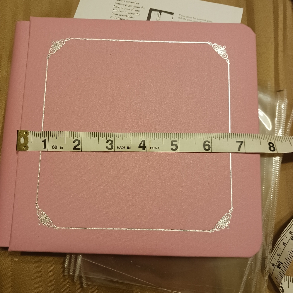 Pink Photo Album with Silver Accents